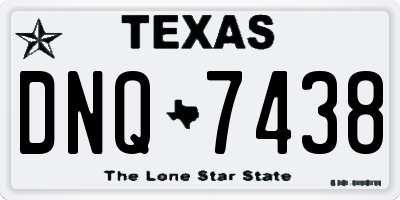 TX license plate DNQ7438