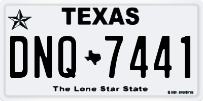 TX license plate DNQ7441