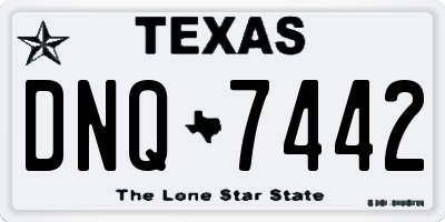 TX license plate DNQ7442