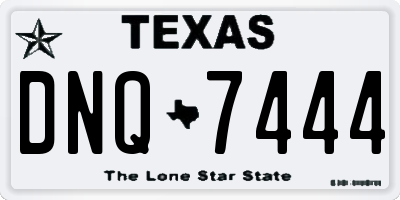 TX license plate DNQ7444