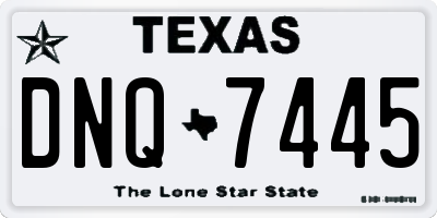 TX license plate DNQ7445