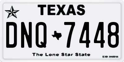 TX license plate DNQ7448