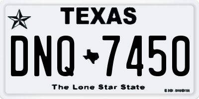 TX license plate DNQ7450