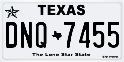 TX license plate DNQ7455
