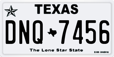 TX license plate DNQ7456
