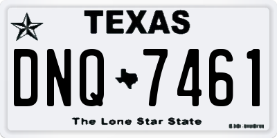 TX license plate DNQ7461