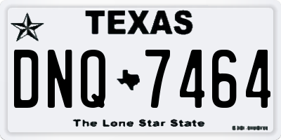 TX license plate DNQ7464