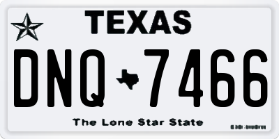 TX license plate DNQ7466