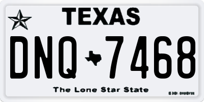 TX license plate DNQ7468