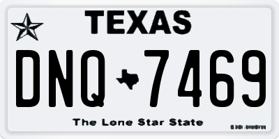 TX license plate DNQ7469