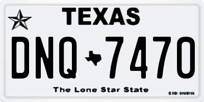 TX license plate DNQ7470