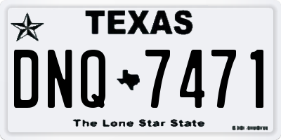 TX license plate DNQ7471