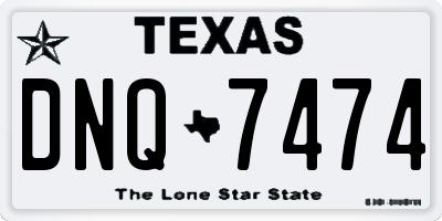 TX license plate DNQ7474