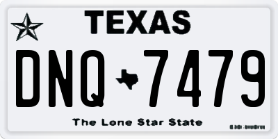 TX license plate DNQ7479