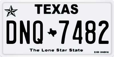 TX license plate DNQ7482