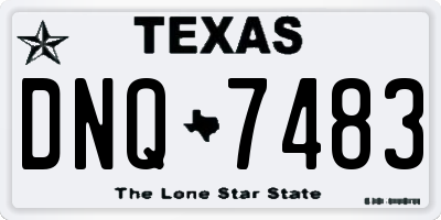 TX license plate DNQ7483