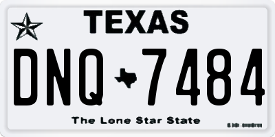 TX license plate DNQ7484