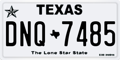 TX license plate DNQ7485