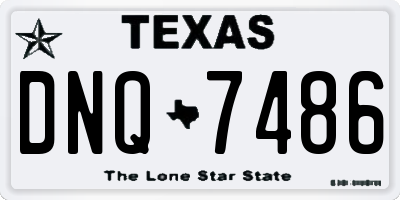 TX license plate DNQ7486