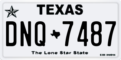 TX license plate DNQ7487