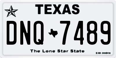 TX license plate DNQ7489