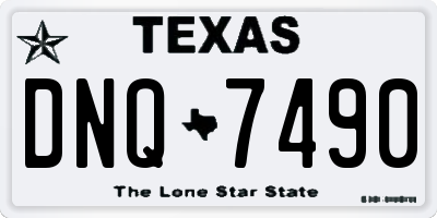 TX license plate DNQ7490