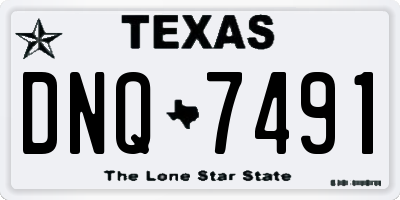 TX license plate DNQ7491