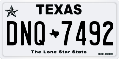 TX license plate DNQ7492