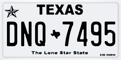 TX license plate DNQ7495