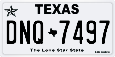 TX license plate DNQ7497