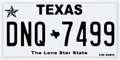 TX license plate DNQ7499