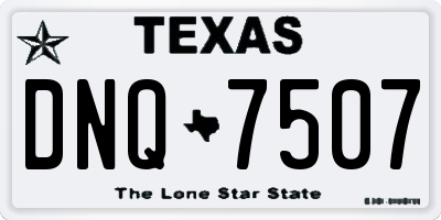 TX license plate DNQ7507