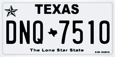 TX license plate DNQ7510