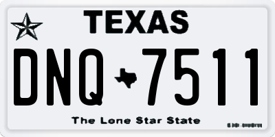 TX license plate DNQ7511