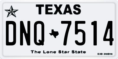 TX license plate DNQ7514