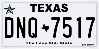 TX license plate DNQ7517