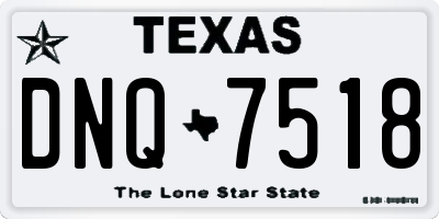 TX license plate DNQ7518