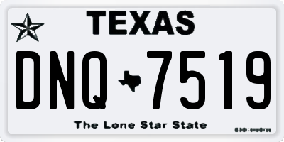 TX license plate DNQ7519