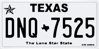 TX license plate DNQ7525