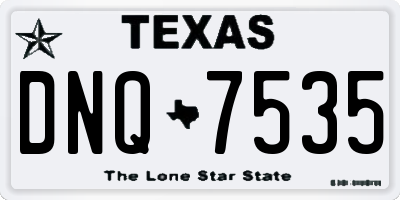 TX license plate DNQ7535
