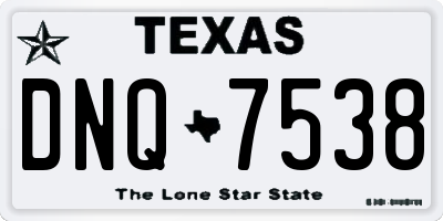 TX license plate DNQ7538