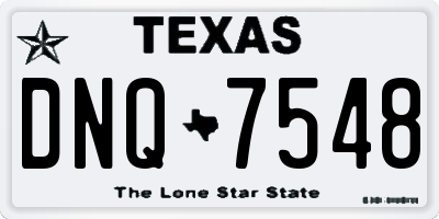 TX license plate DNQ7548