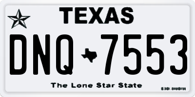 TX license plate DNQ7553
