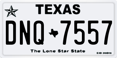 TX license plate DNQ7557