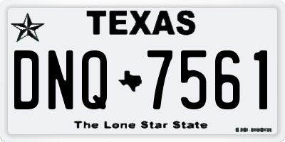 TX license plate DNQ7561