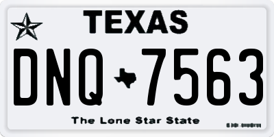 TX license plate DNQ7563