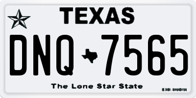 TX license plate DNQ7565