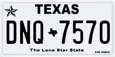 TX license plate DNQ7570