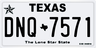TX license plate DNQ7571
