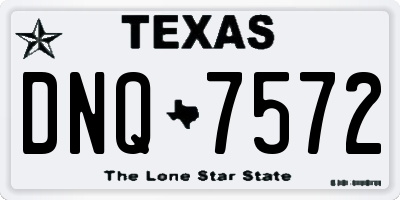 TX license plate DNQ7572